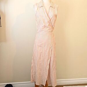 O’Neill red stripe wrap dress XL